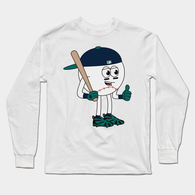 Griffey Baseball Guy Long Sleeve T-Shirt by StickyHenderson